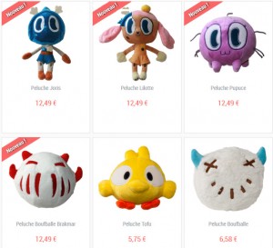 Peluches Dofus disponibles en Ankama-Shop